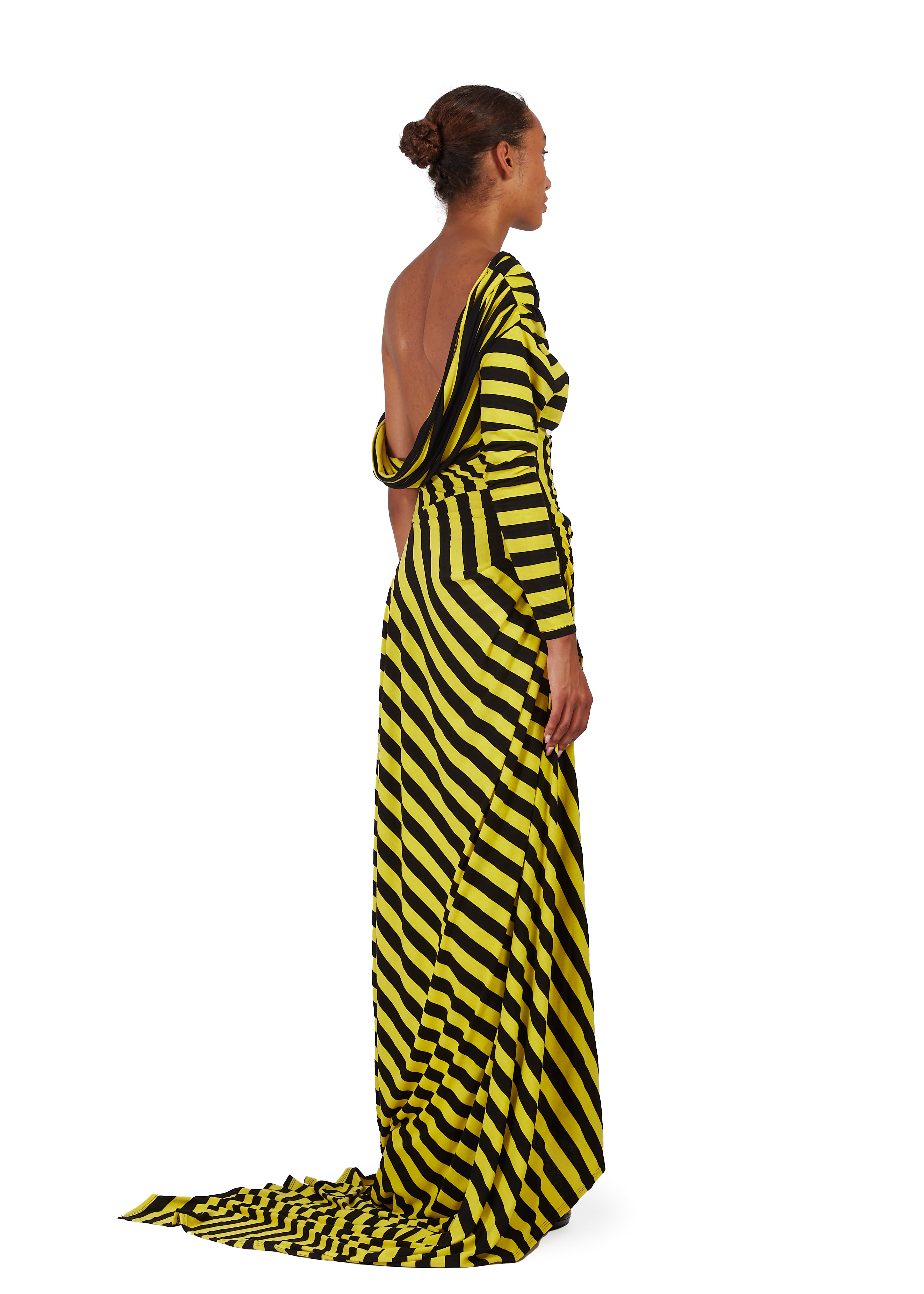 Hacienda Stripe Asymmetric Dress