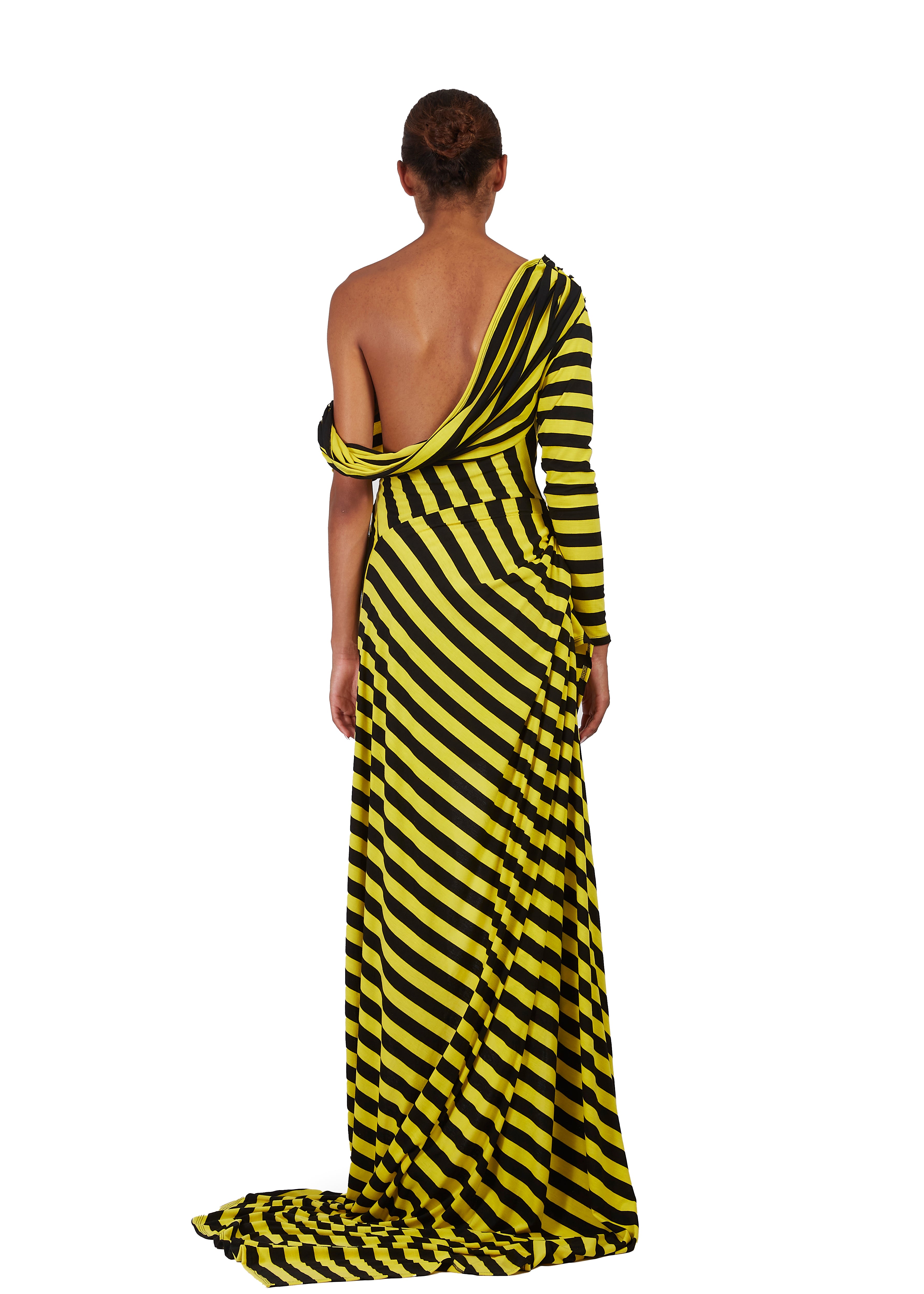 Hacienda Stripe Asymmetric Dress
