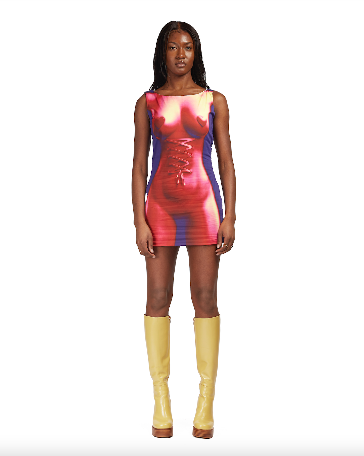 Curve line dress hot sale