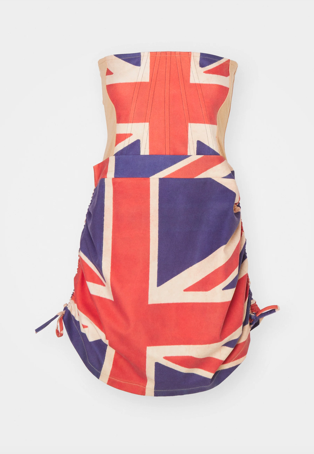 Union-Jack Corset Draped Dress