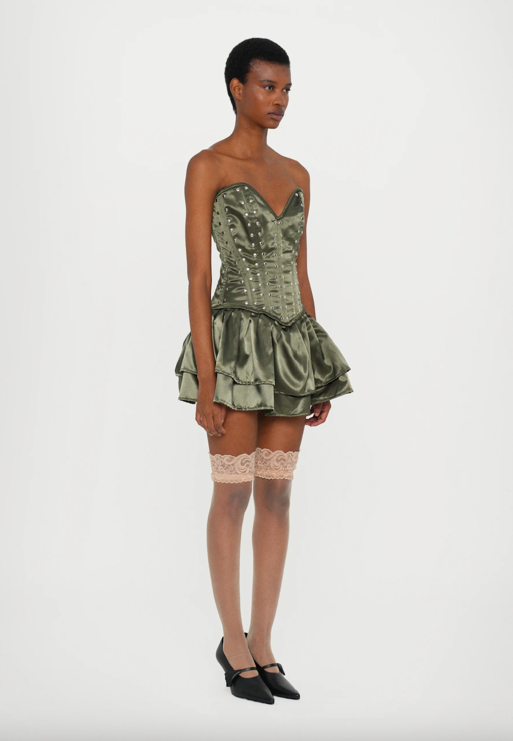 Studded Corset Mini Dress