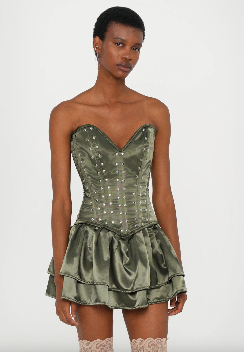 Studded Corset Mini Dress