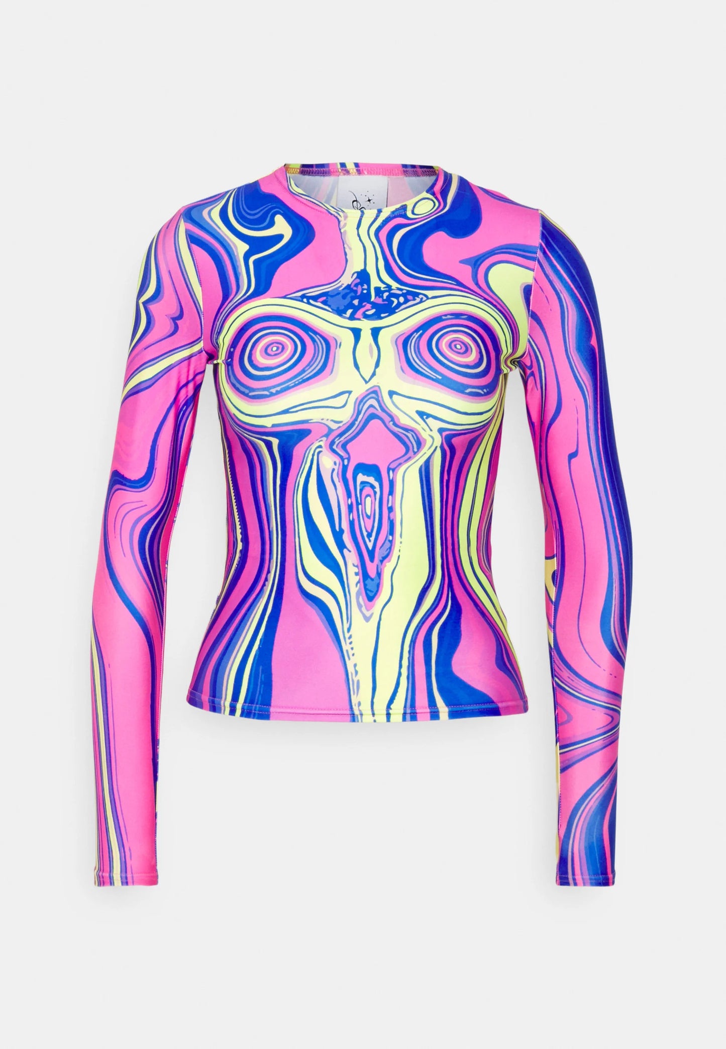 Agate Curve Enhancing Digital-Print Top