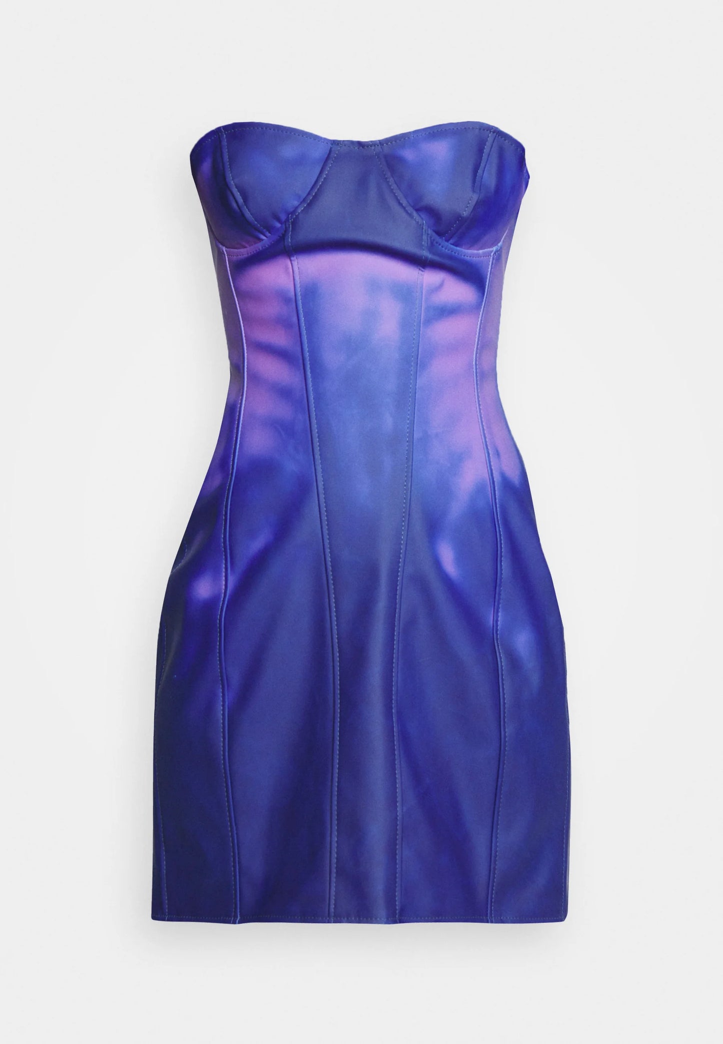 HEAT REACTIVE LEATHERETTE BUSTIER DRESS