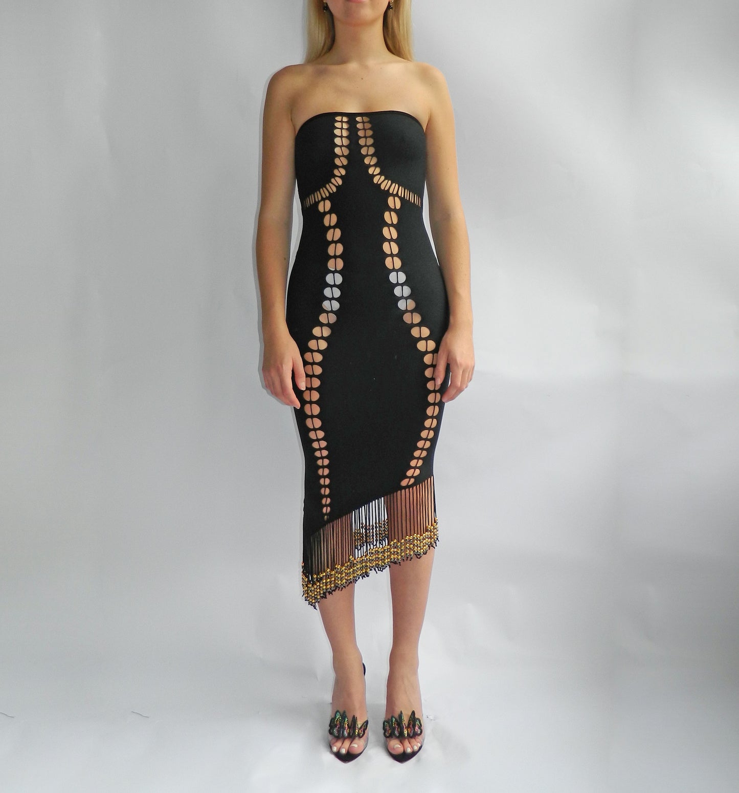 Seamless Beaded Fringe Dress