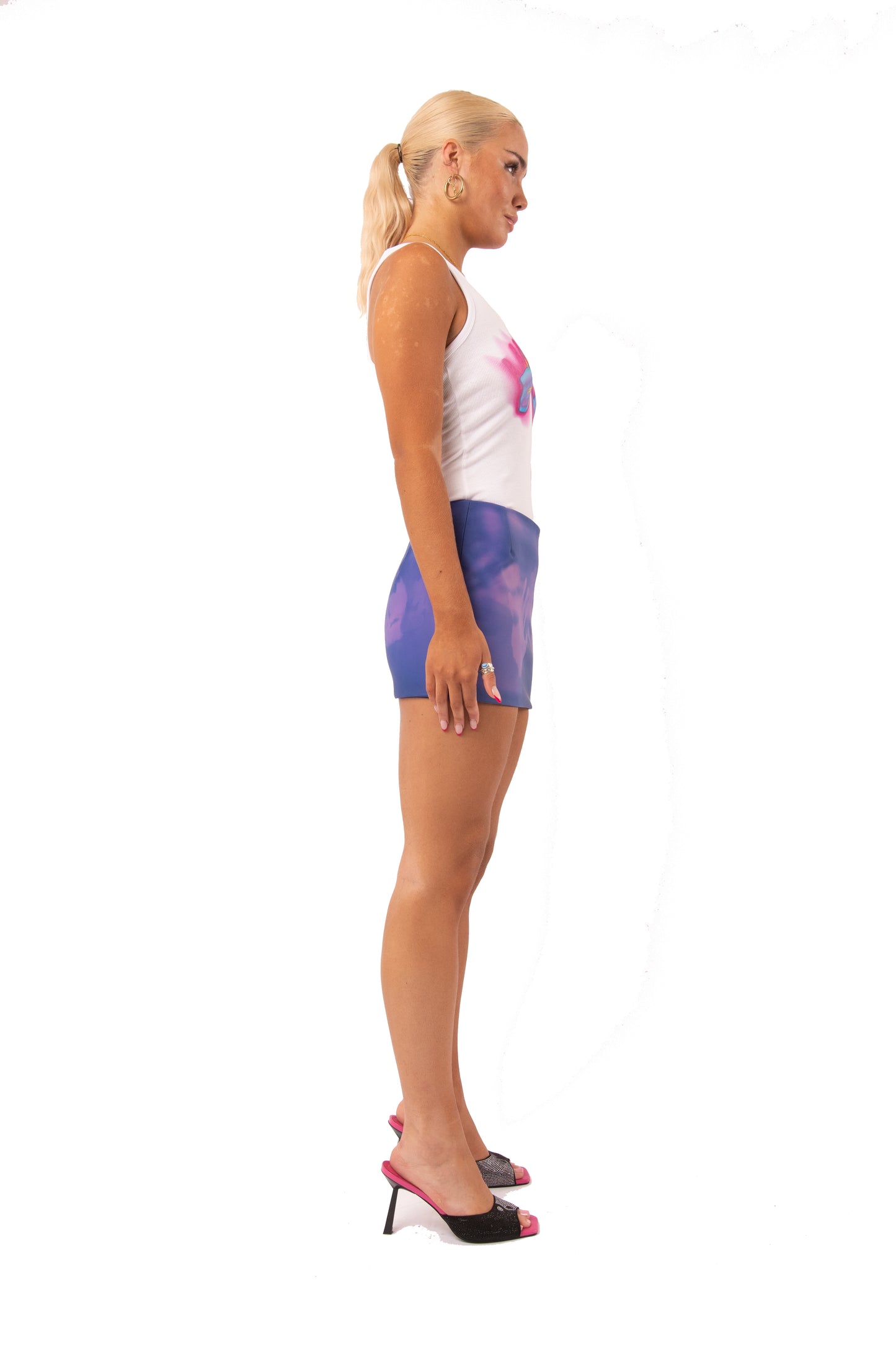 HEAT REACTIVE LEATHERETTE MINI SKIRT