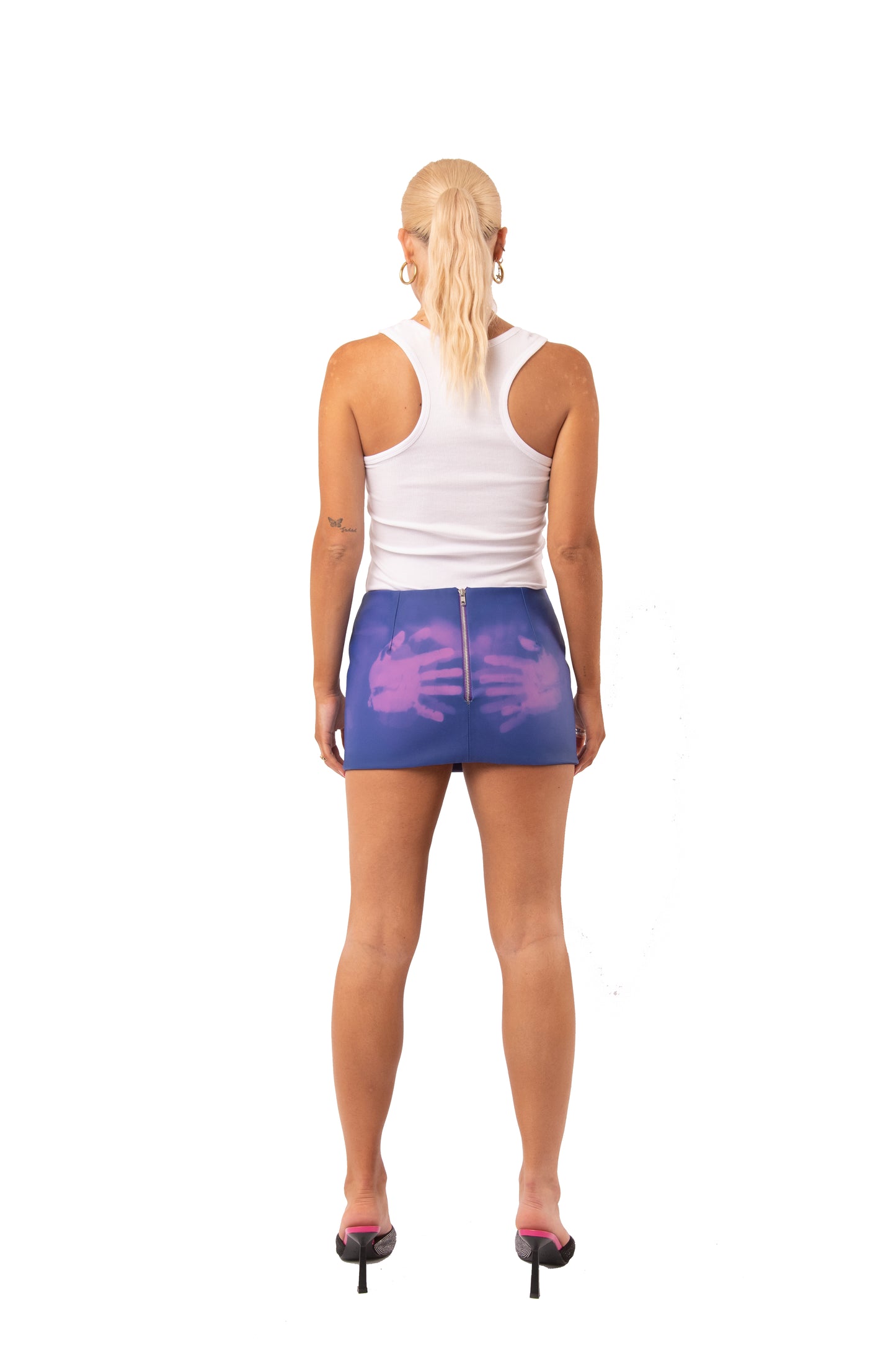 HEAT REACTIVE LEATHERETTE MINI SKIRT