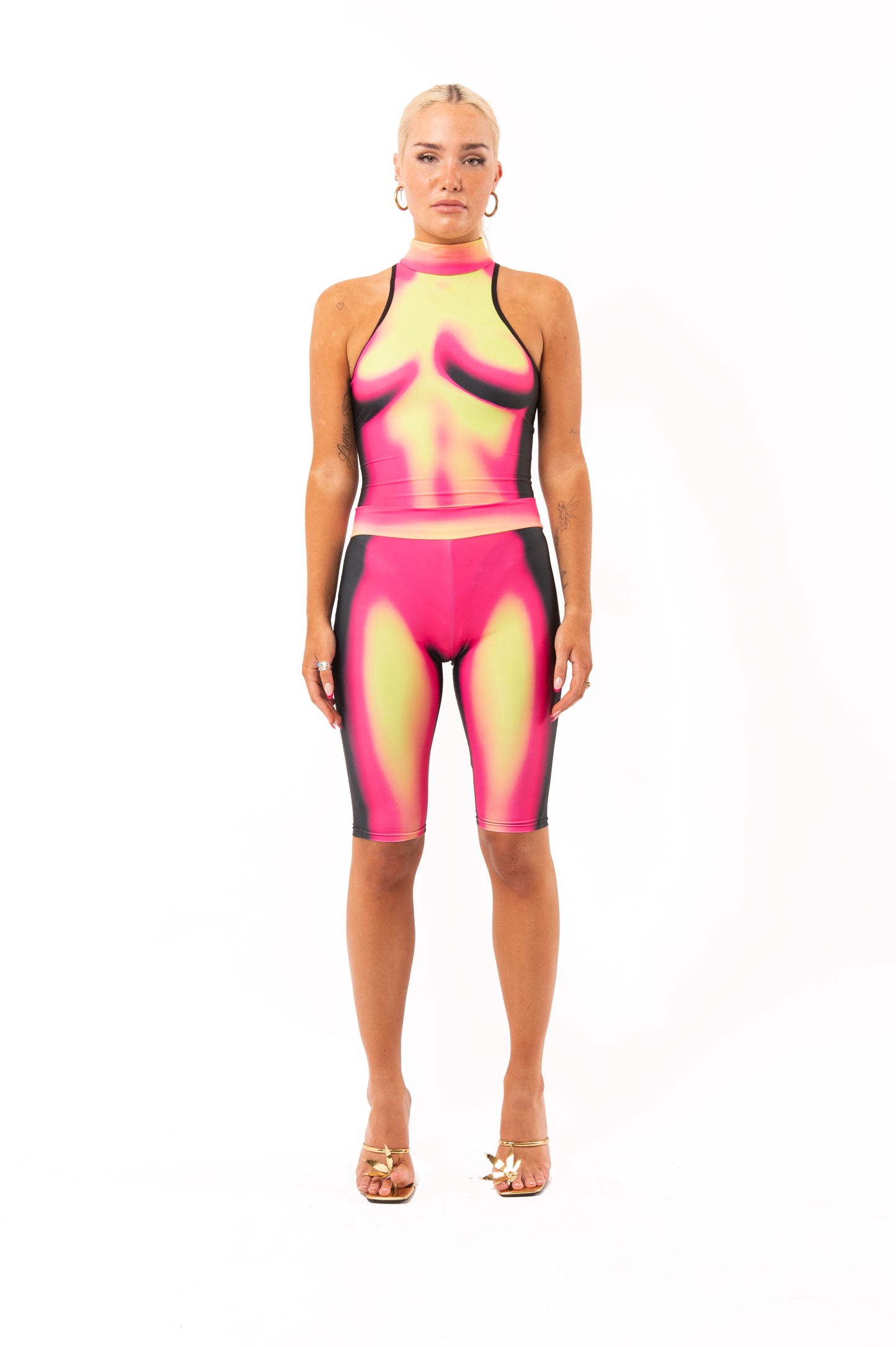 DIGITALLY PRINTED BODY SCANNING BODYSUIT