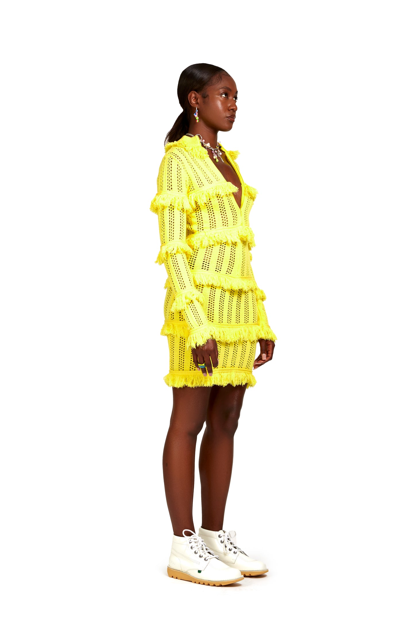 SG X SELFRIDGES- Hole Knitted dress with Zip-Up Front