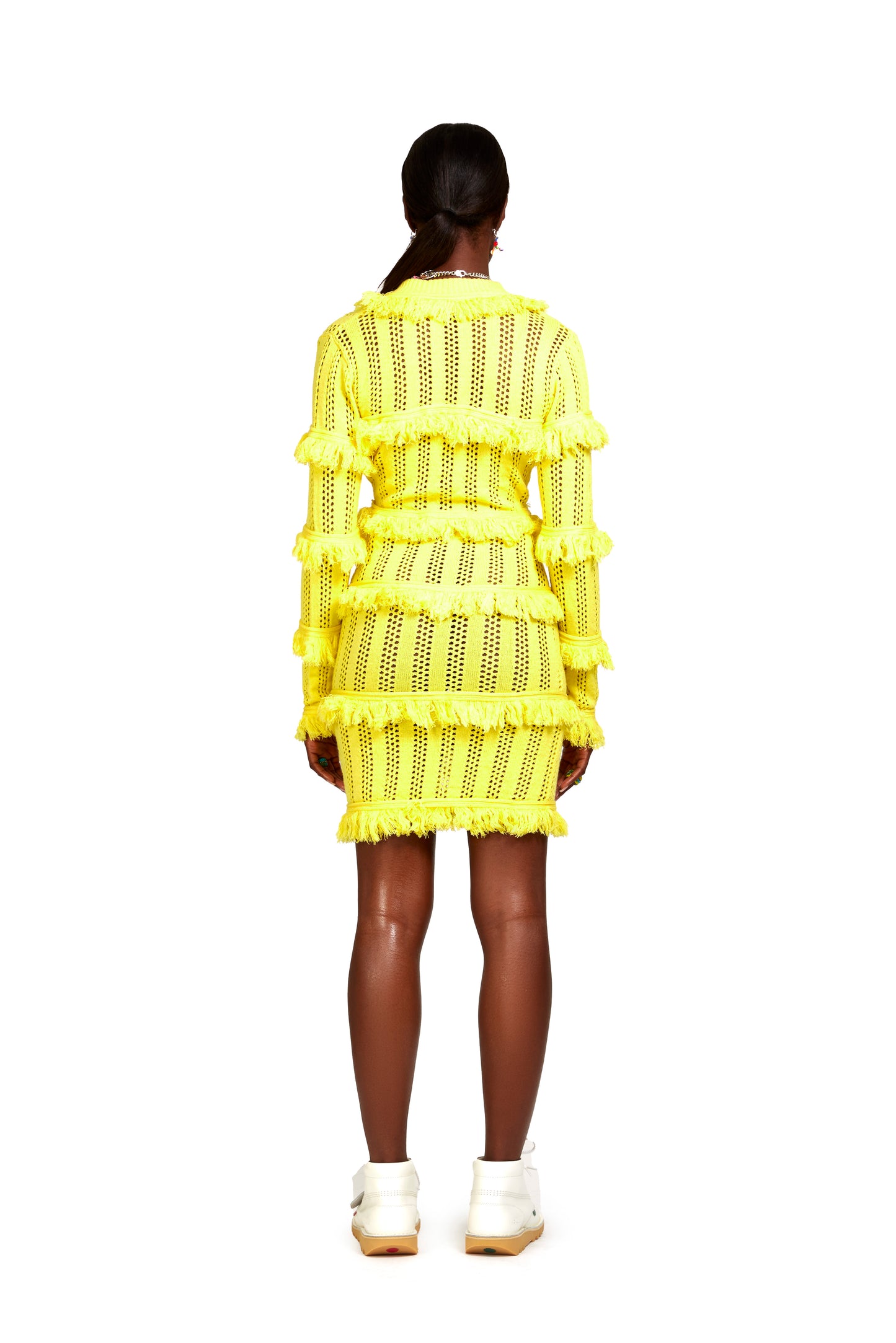 SG X SELFRIDGES- Hole Knitted dress with Zip-Up Front
