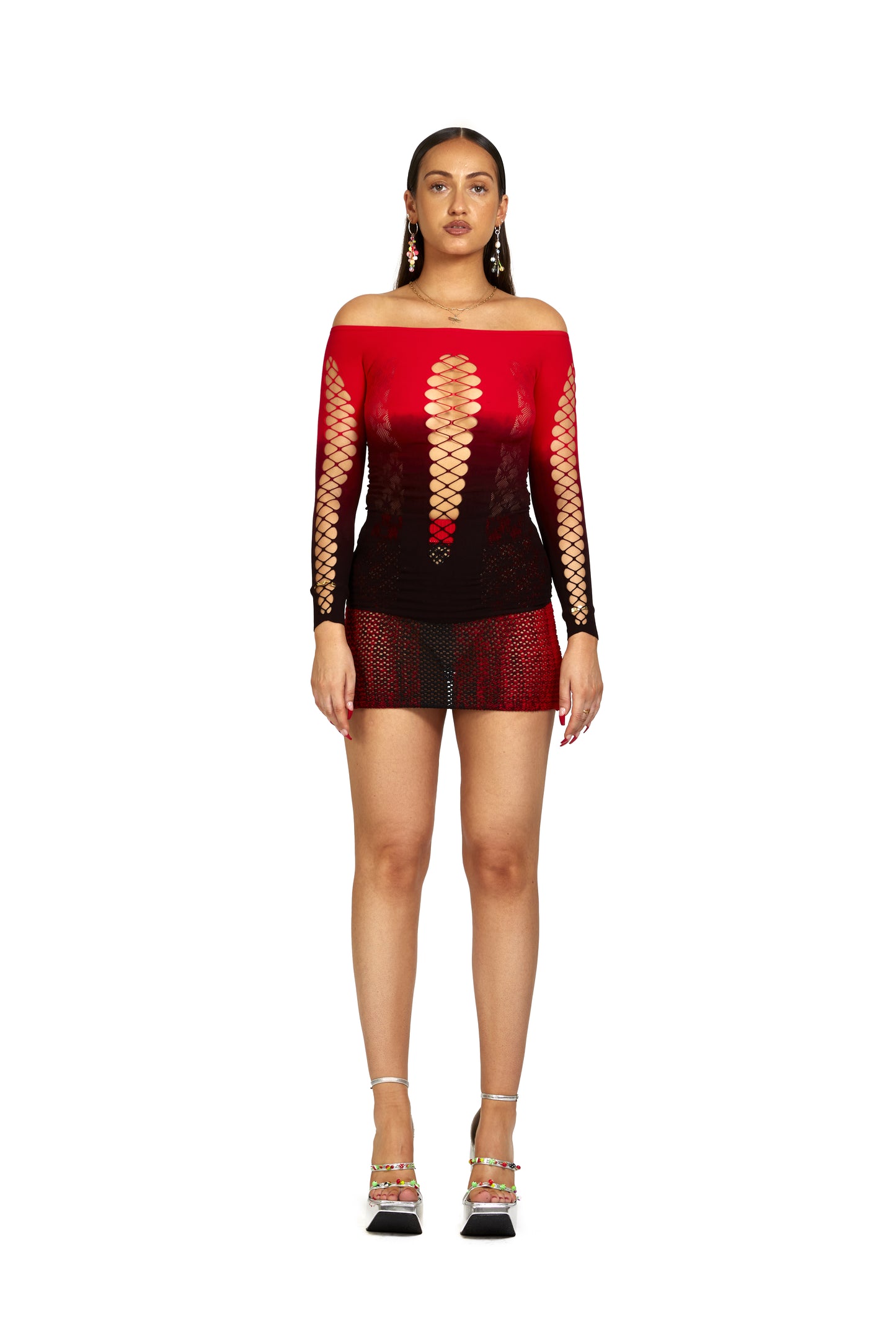SG X SELFRIDGES- Seamless Gradient Dyed Off The Shoulder Top