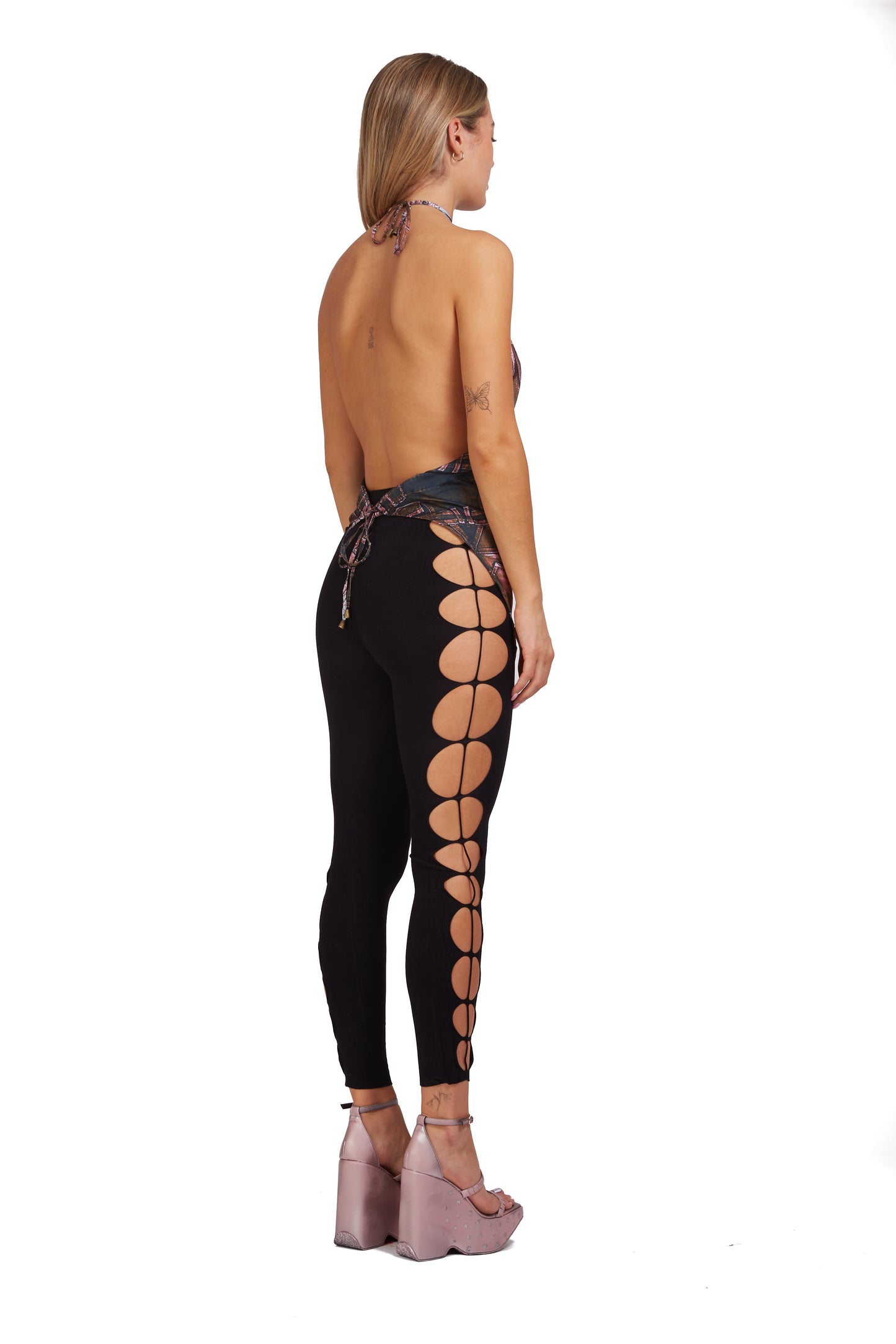 Seamless Leggings with Cut-out Side