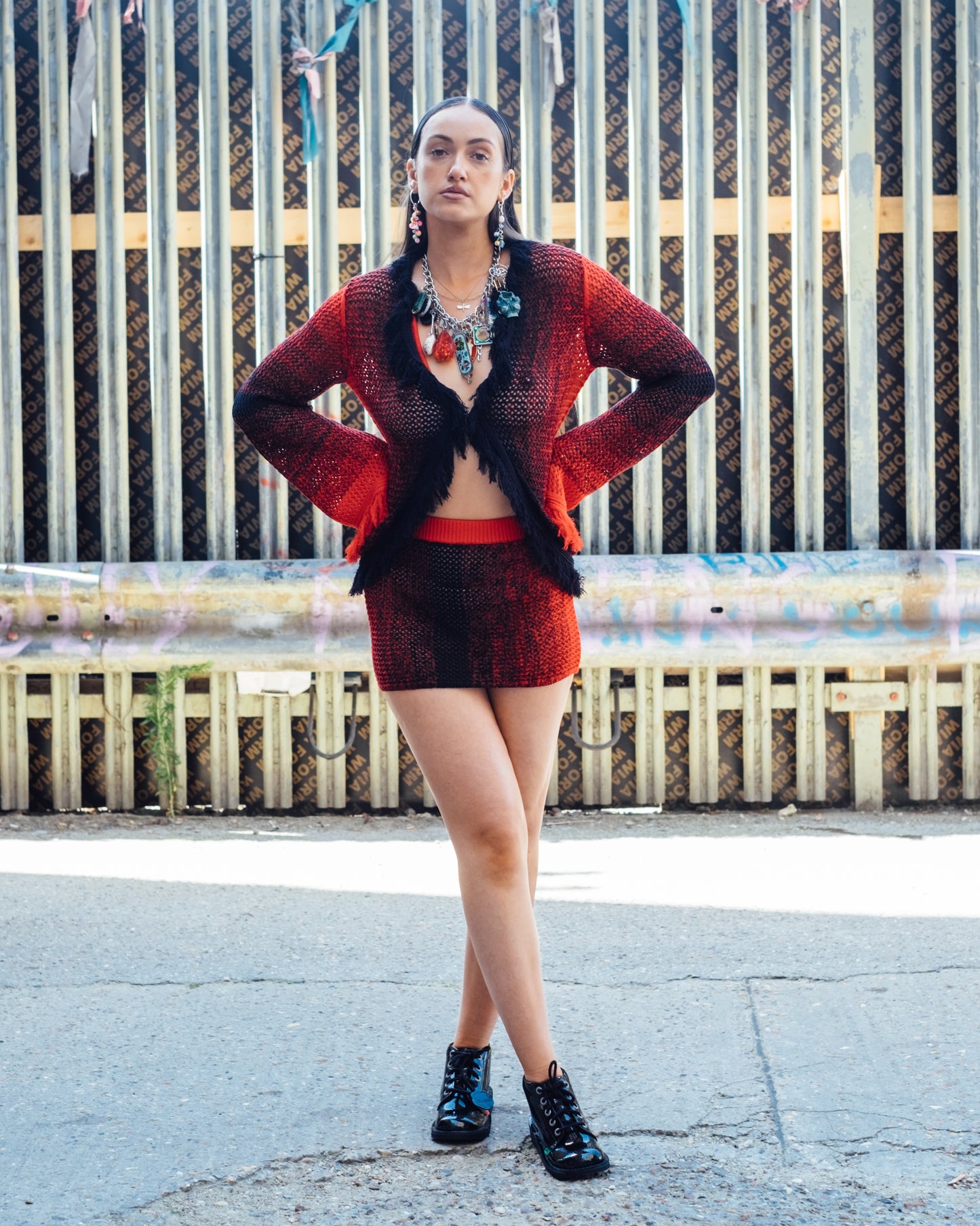 SG X SELFRIDGES- Gradient Knitted Mini-Skirt