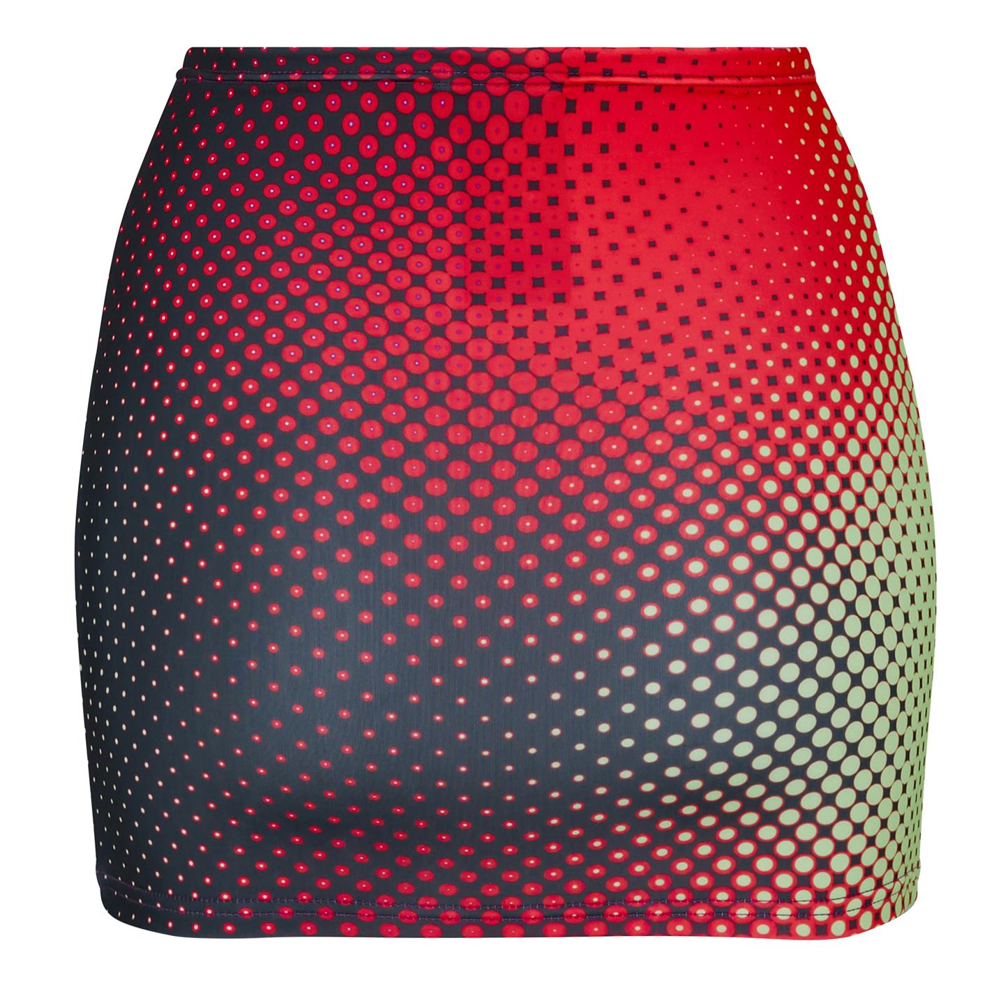 DIGITALLY PRINTED LASER BODYCON SKIRT