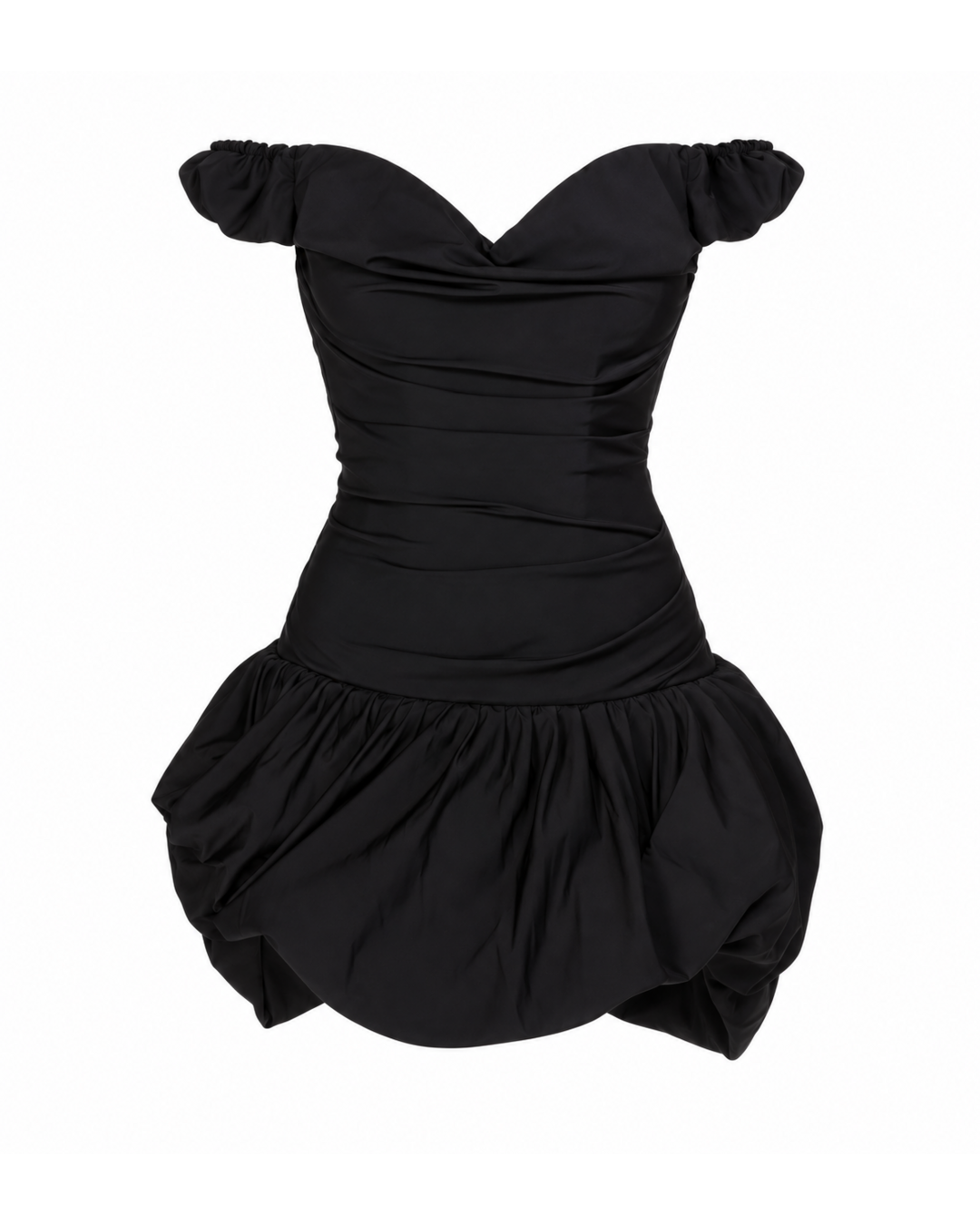 Bubble Boned Corset Drape Dress