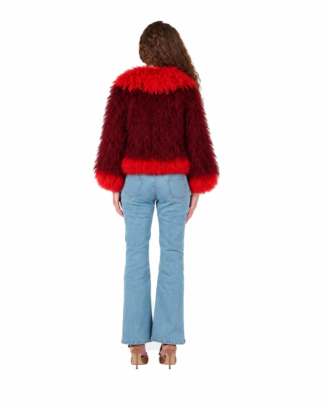 Two Tone Mongolian Fur Coat, image 6 of 6