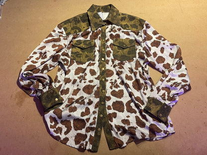 SG COW PRINT WESTERN SHIRT