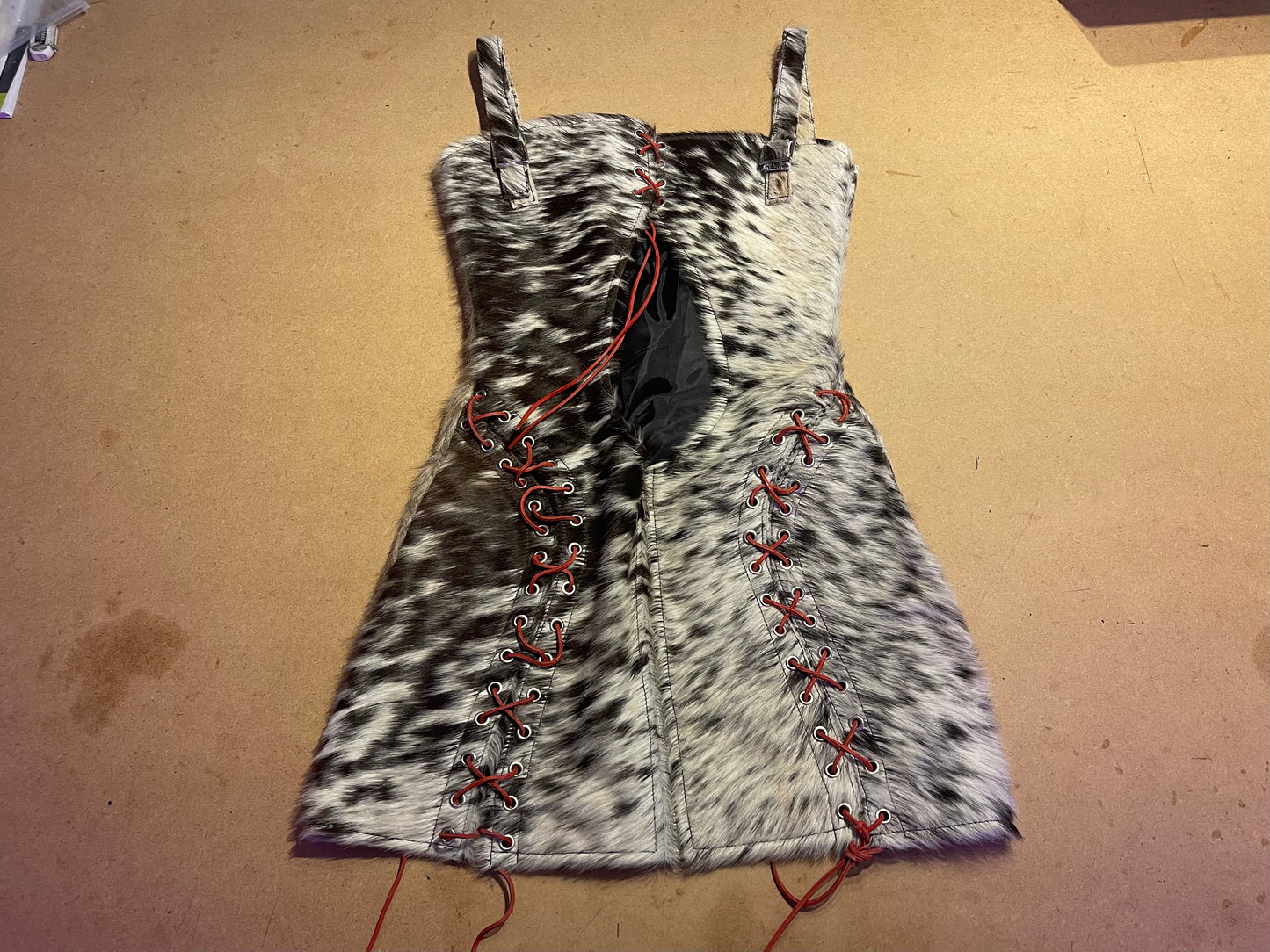 COW-HIDE MINI DRESS