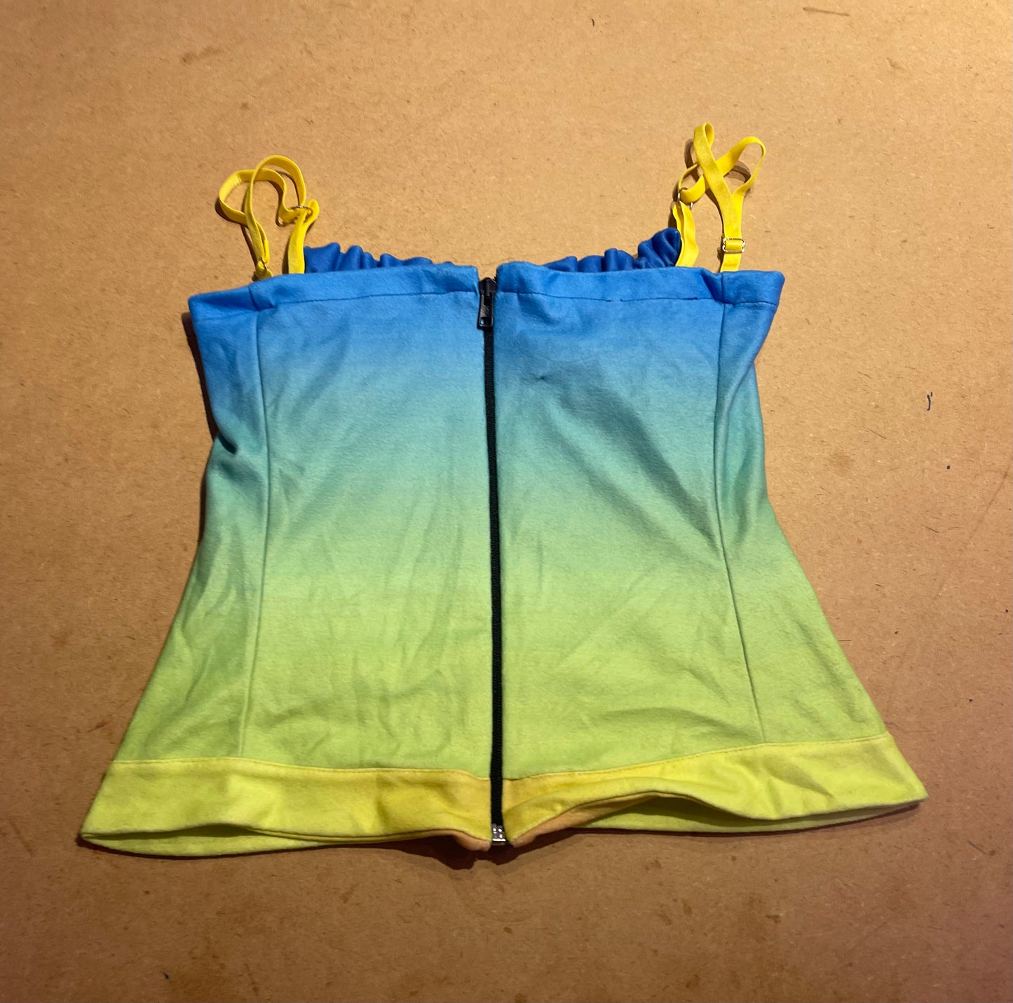 GRADIENT BUSTIER JERSEY TOP