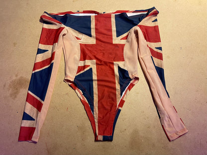 UNION JACK OFF-SHOULDER BODYSUIT