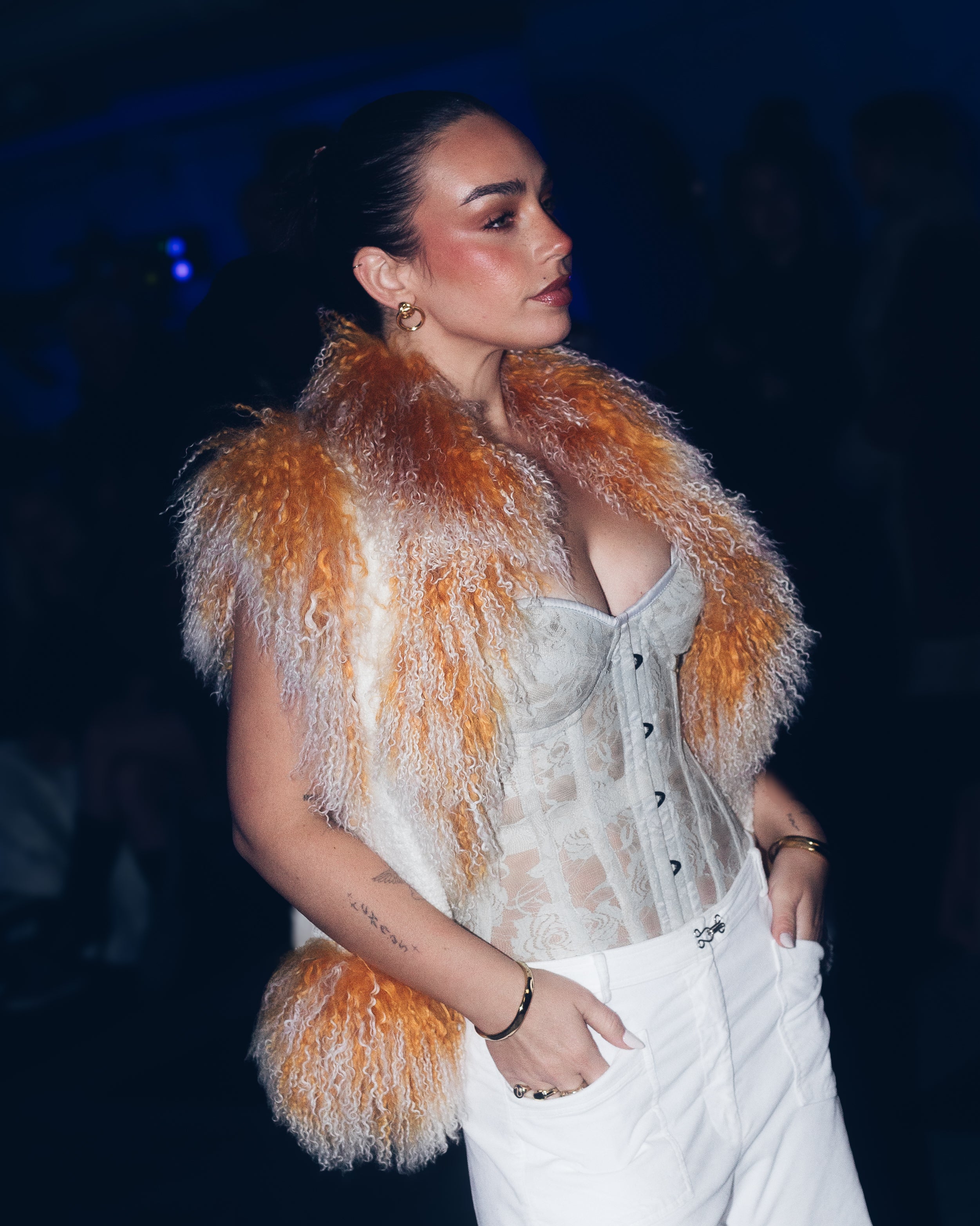 Mongolian Trim Wool Gilet