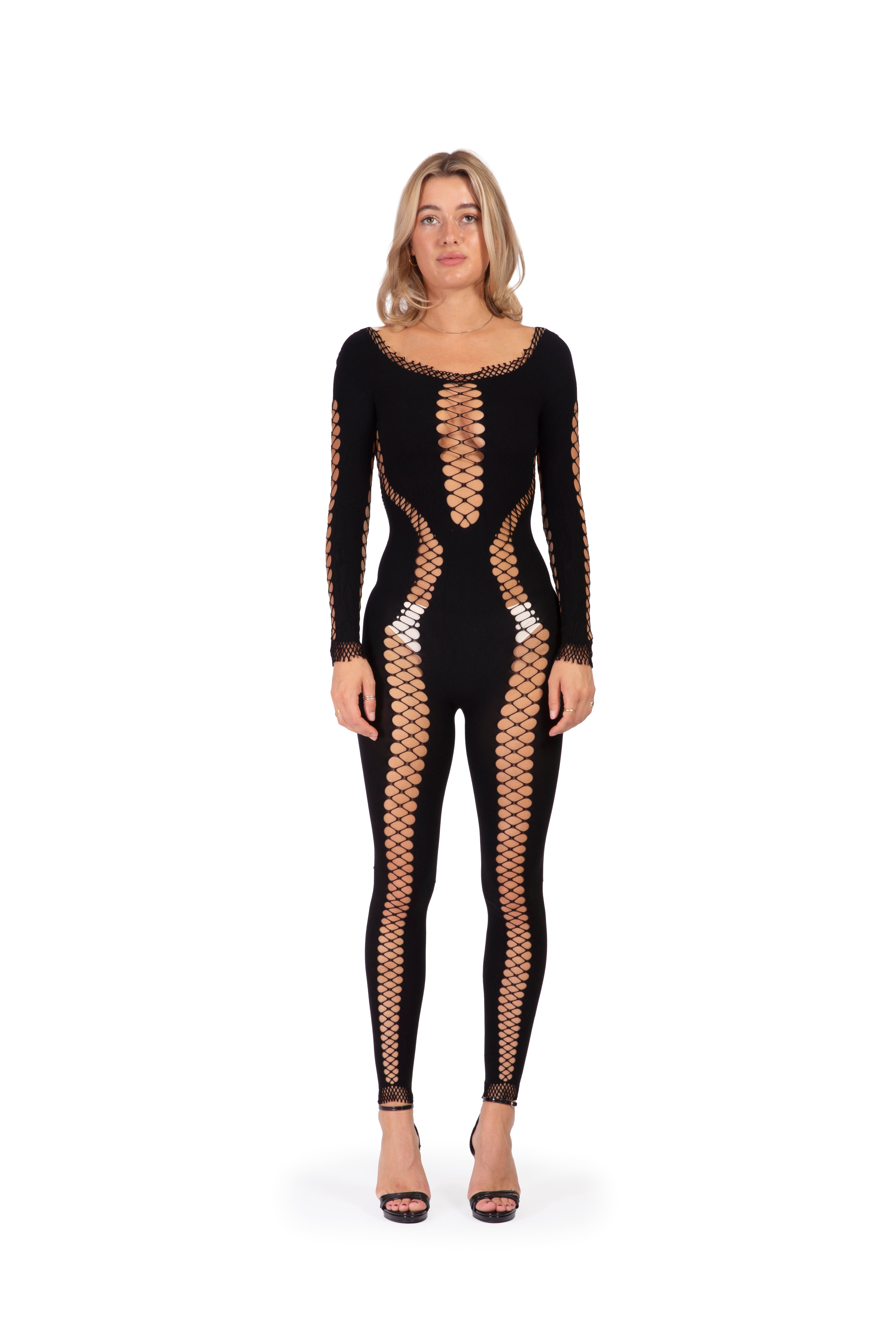 Fishnet Cut-Out Jumpsuit