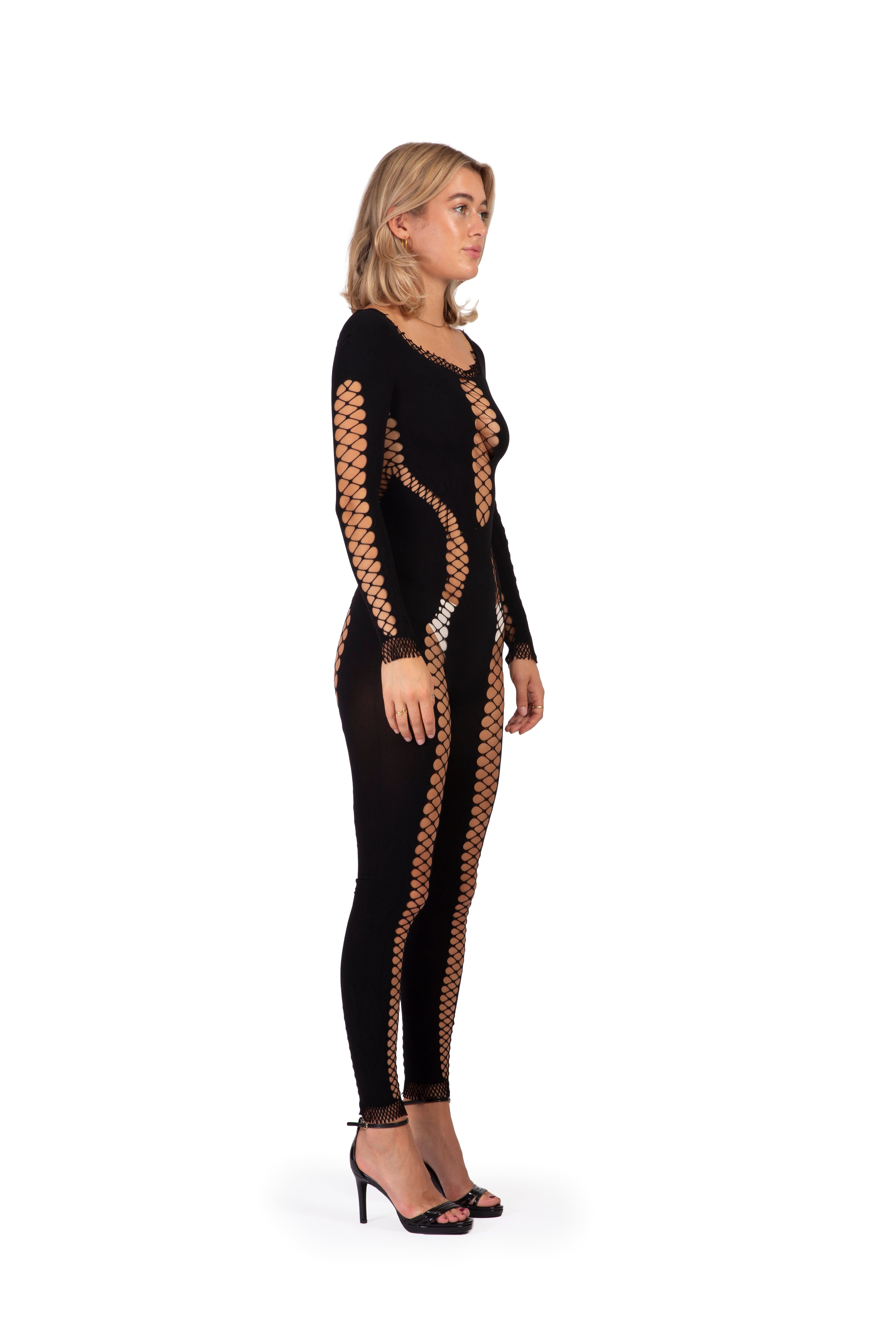Fishnet Cut-Out Jumpsuit