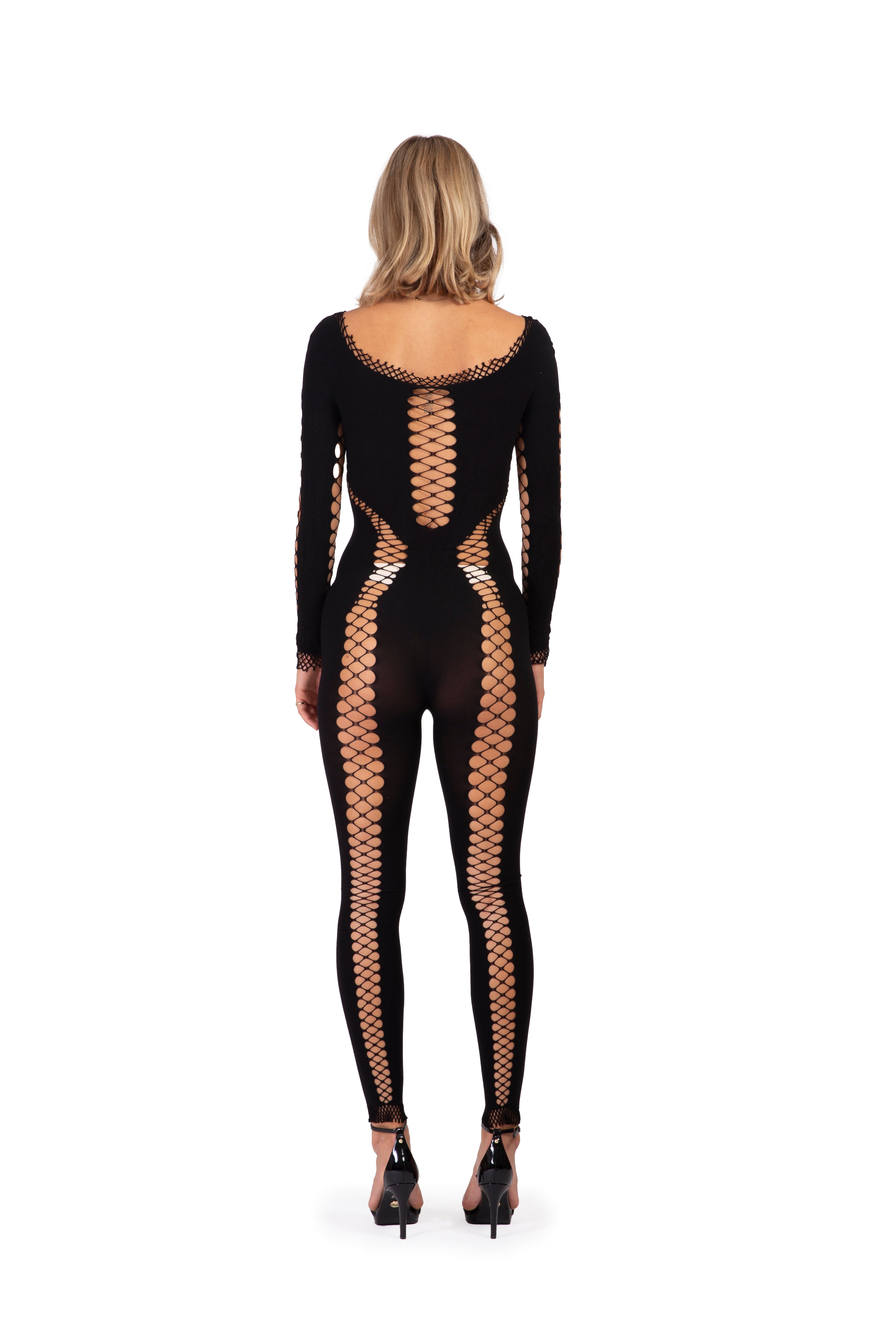 Fishnet Cut-Out Jumpsuit