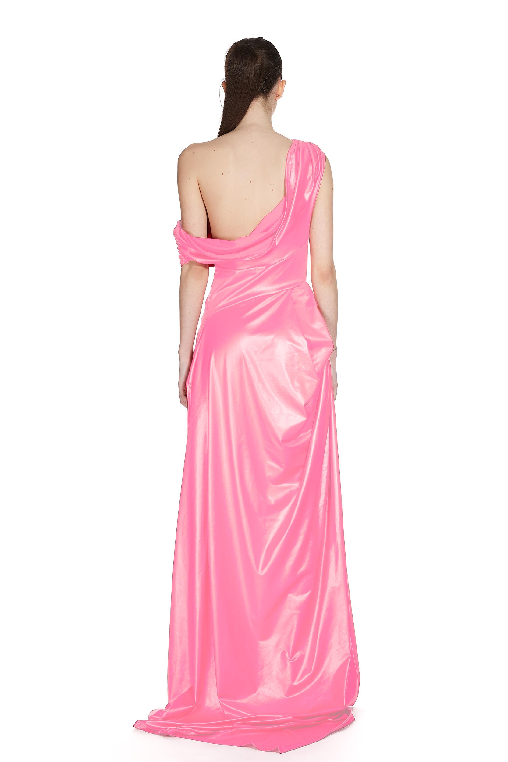 Flo Pink- Draped Hacienda Dress