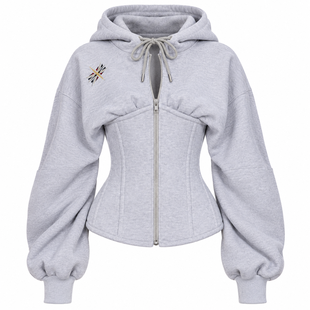Cotton Jersey Corset Hoodie
