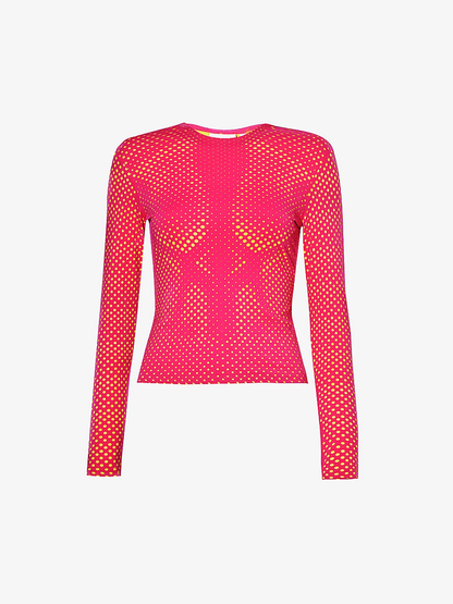 Laser-Cut body enhancing double layer top