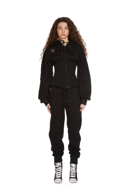 Cotton Jersey Corset Joggers