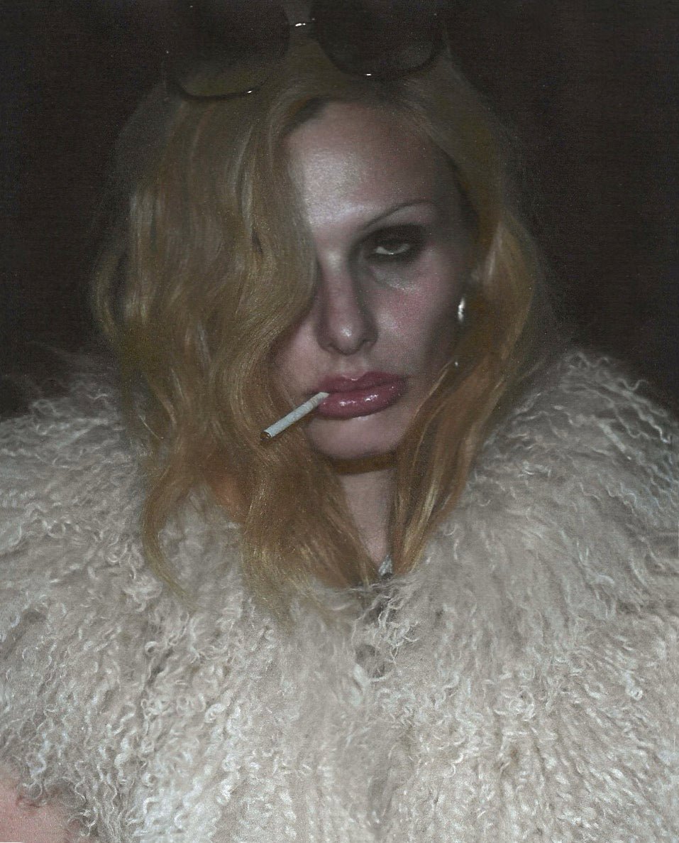 Mongolian Trim Wool Gilet- Tan Suede