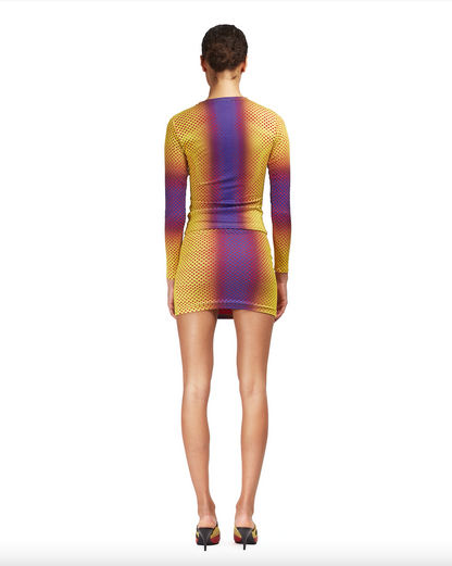 Laser-Cut body enhancing double layer mini skirt