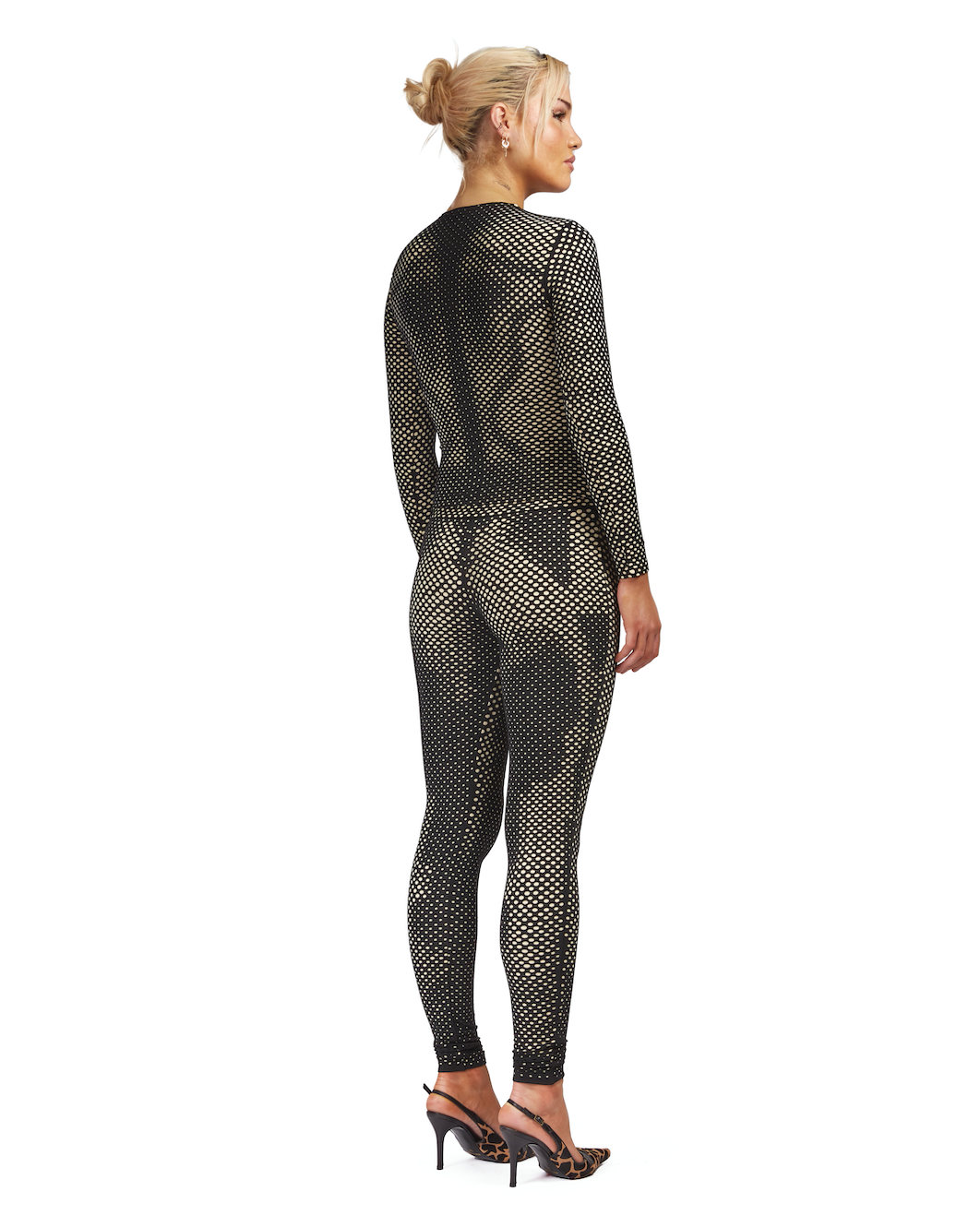 Laser-Cut body enhancing double layer leggings