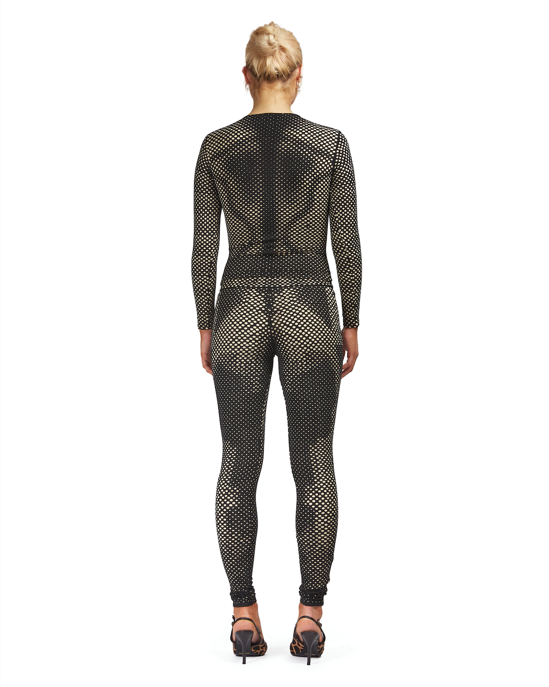 Laser-Cut body enhancing double layer leggings