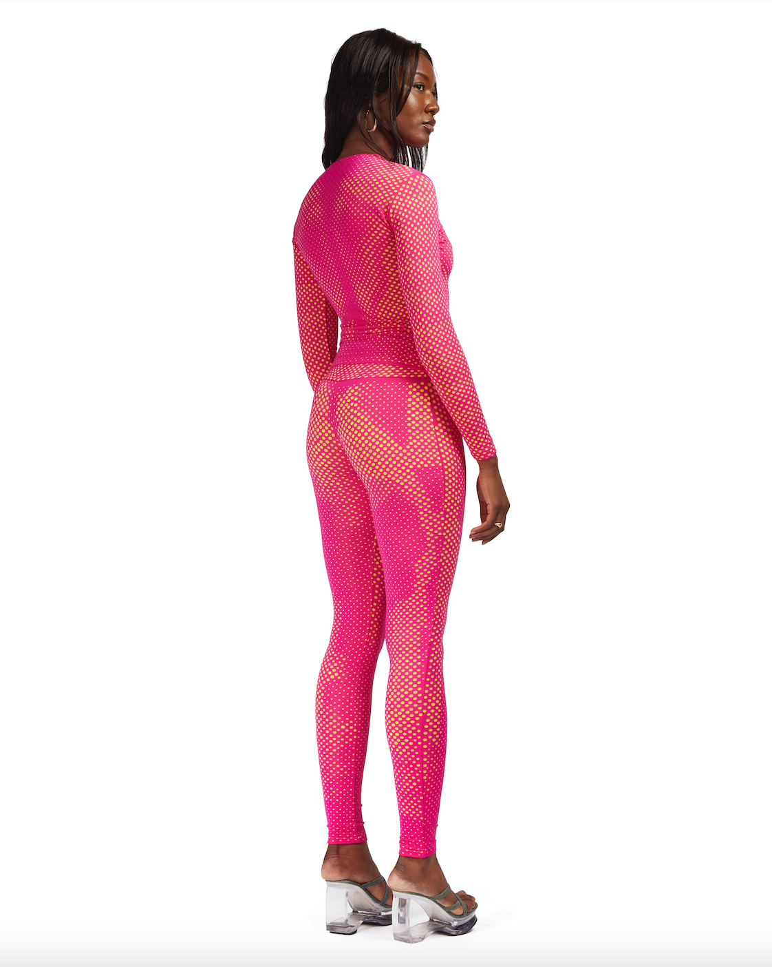Laser-Cut body enhancing double layer leggings