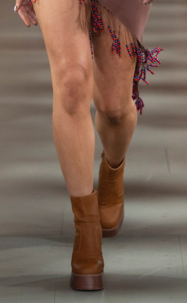 Brown Platform Bootie