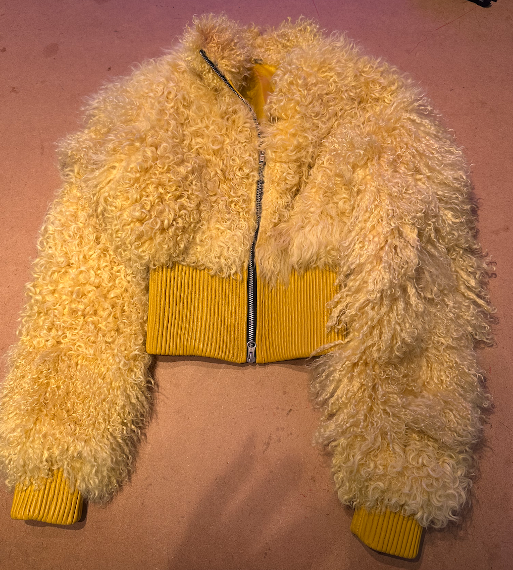 MONGOLIAN FUR BOMBER COAT