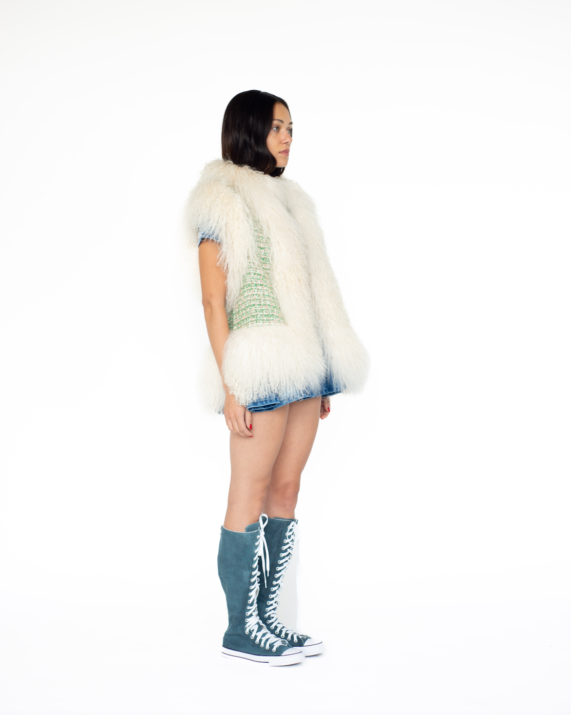 Mongolian Trim Wool Gilet