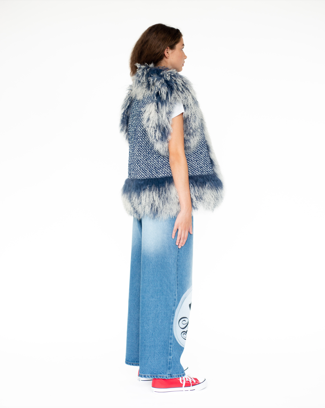 Mongolian Trim Wool Gilet