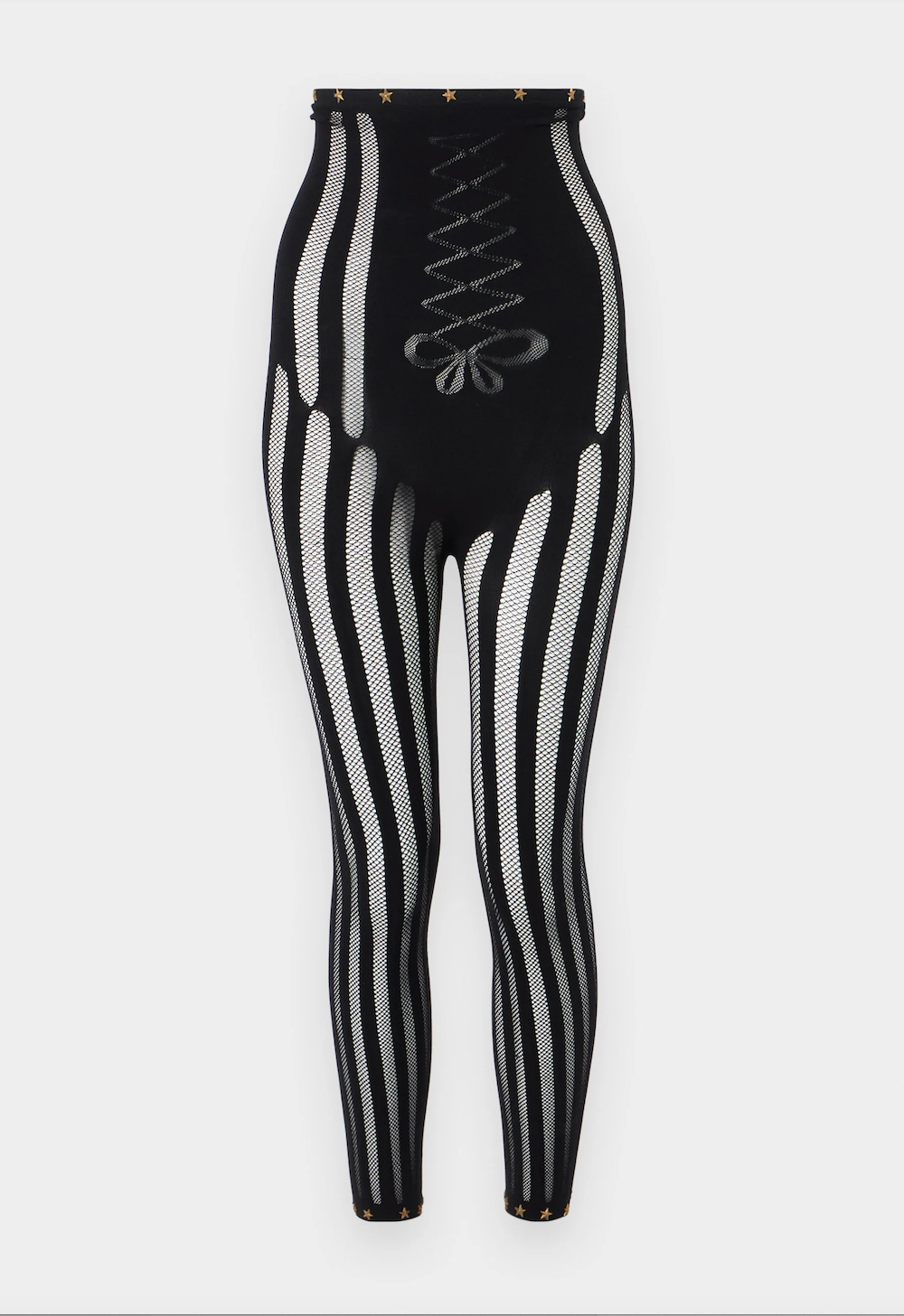 Striped Capri Leggings Star Studs