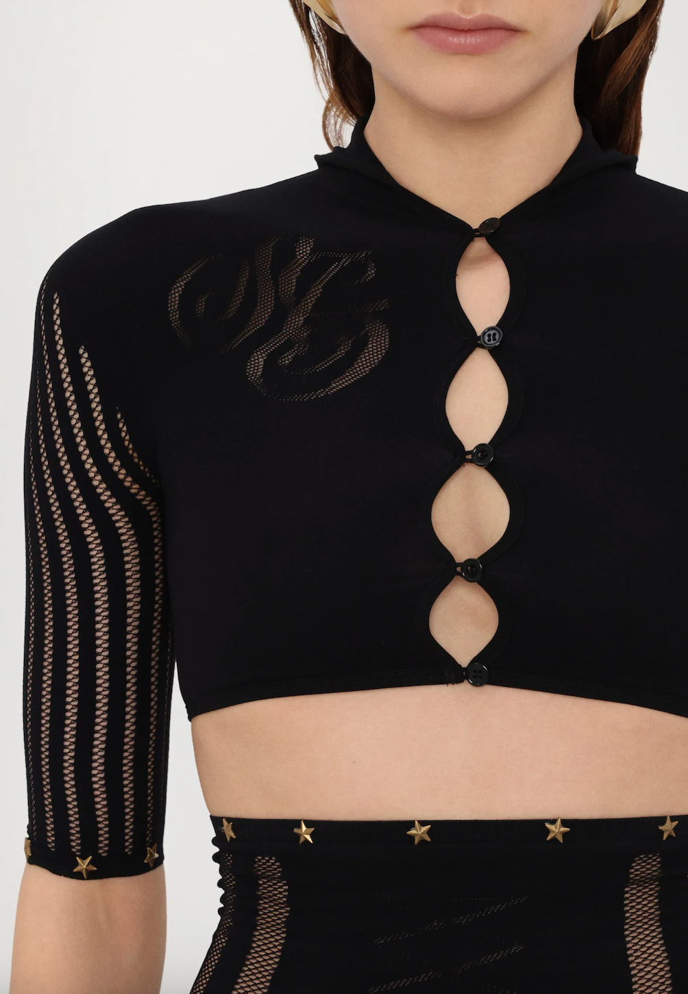 Striped Top with Star Studs