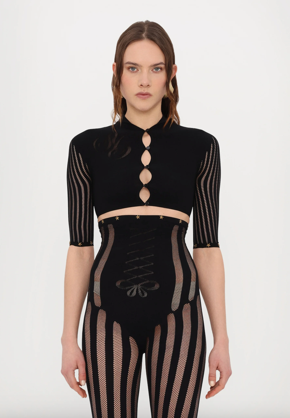 Striped Top with Star Studs