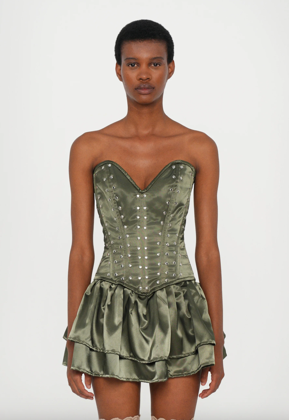 Studded Corset Mini Dress