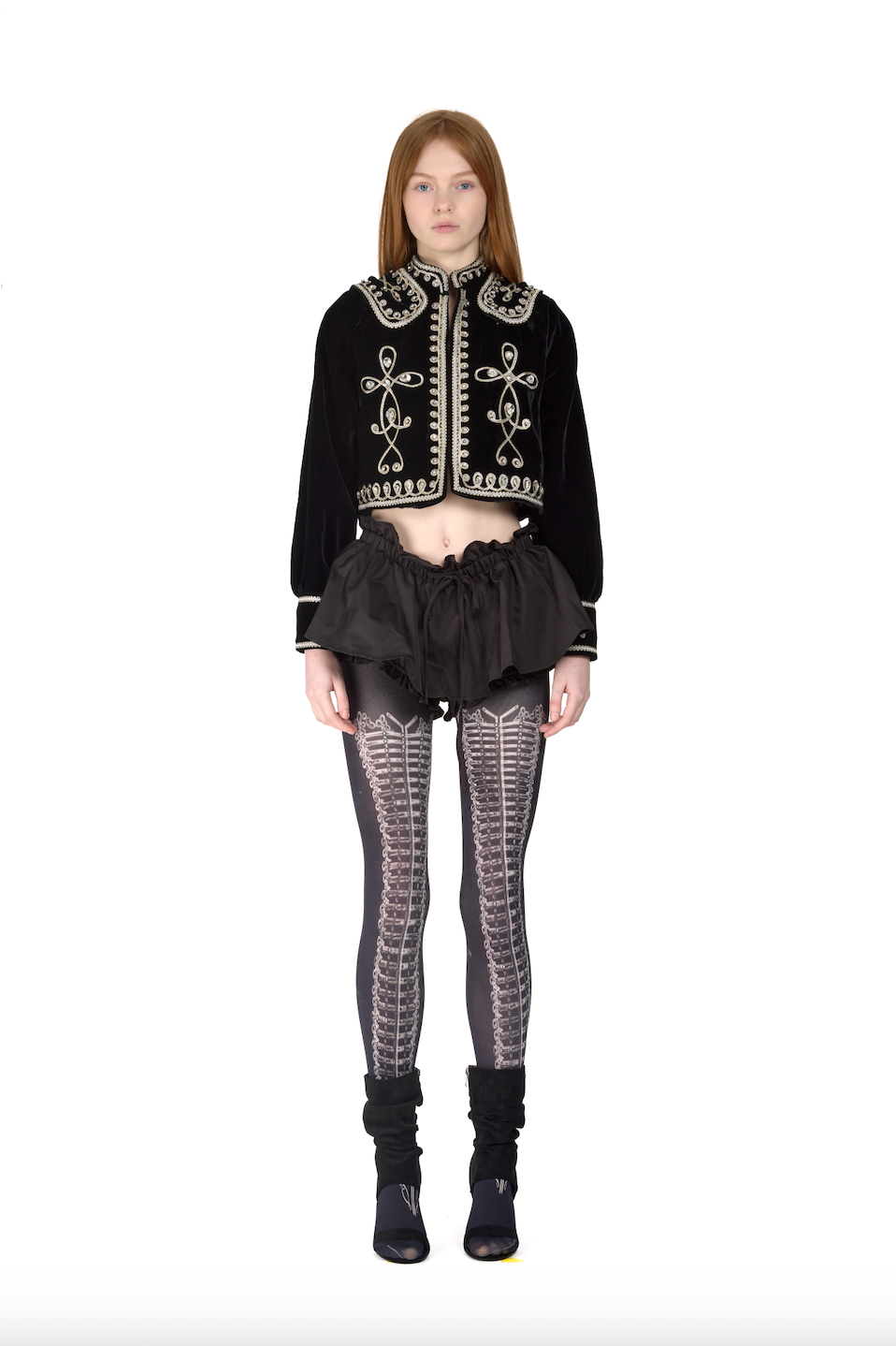 Decorative Military Jacket- Black