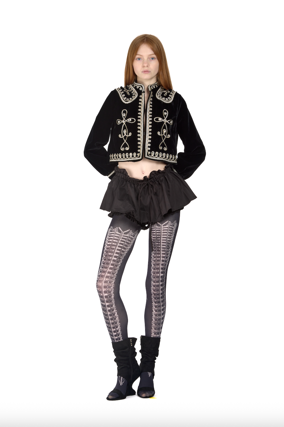 Decorative Military Jacket- Black