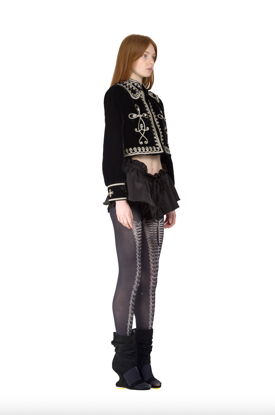 Decorative Military Jacket- Black