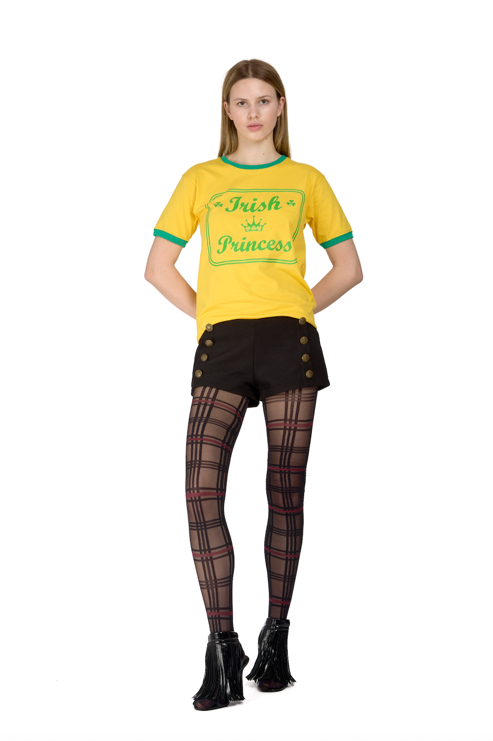Military Button Hot Pants