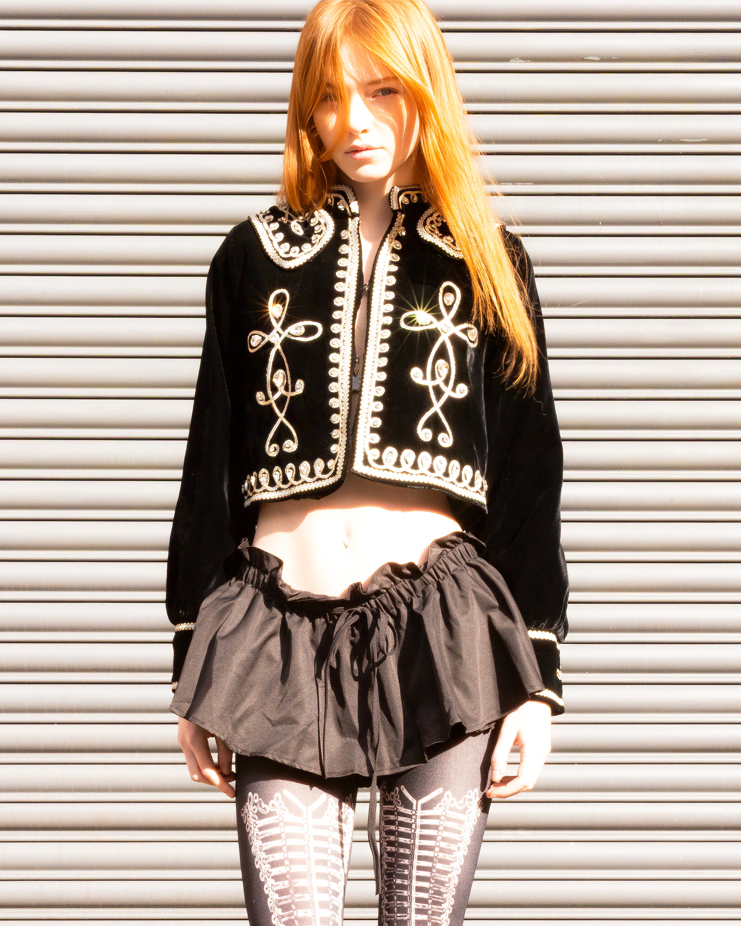 Decorative Military Jacket- Black